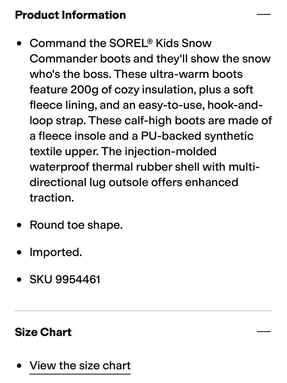 Sorel Kids Snow Commander Toddler Navy and Red Snow Boots with Black Sole
